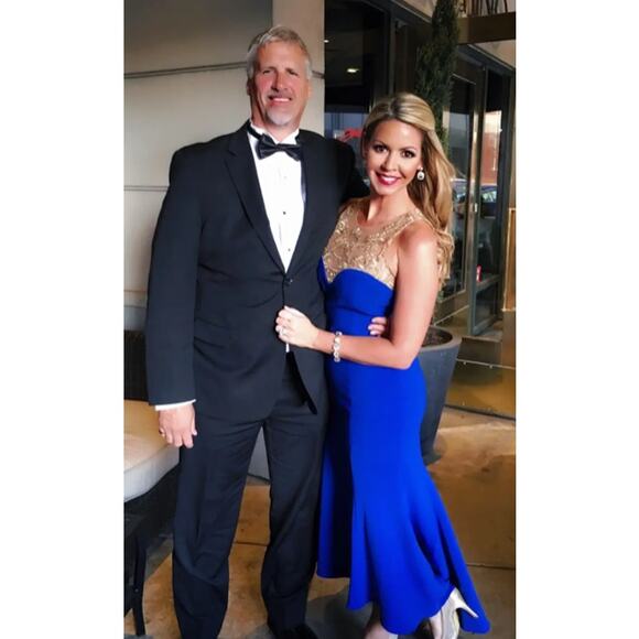 Marchesa Notte Royal Blue High Low Gown Size 6 - Picture 2 of 8